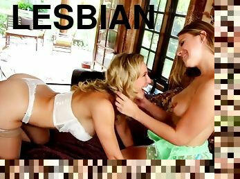 strapon, lesbisk, milf, røv-butt