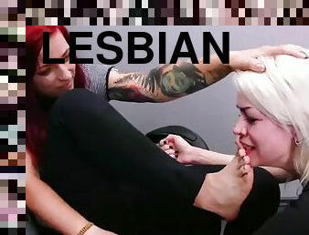 לסבית-lesbian, כפות-הרגליים, מציצה-sucking