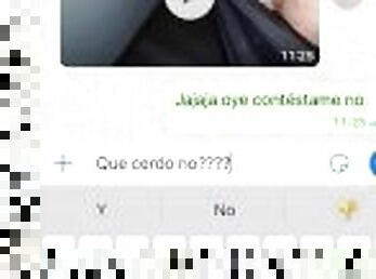 Sexting Con Mi Hermanastra En WatshApp! -Viene Despues De Follarse A Otra Y Le Limpio Las Corridas