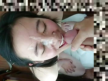 Cute Asian Bj And Facial - Oral Sex