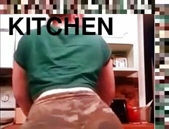 Big ass in the kitchen