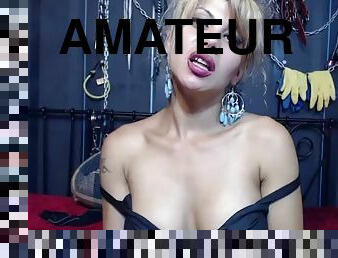 Amateur uses nipple clamps on webcam