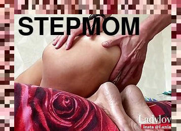 Stepmom MILF impregnation creampie, huge cum load, big cock
