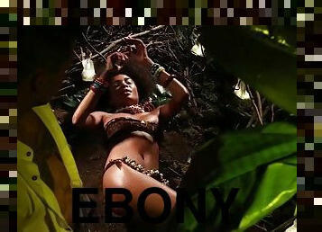 Ebony goes wild in the jungle