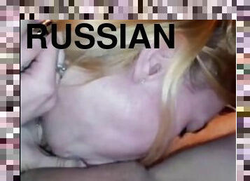 Russian girl suck and fuck big cock