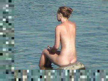 nudisti, allaperto, ragazze-giovani, videocamera, spiaggia, voyeur, arrapate, telecamere-nascoste