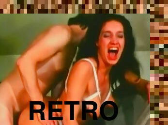 Watch retro porn with horny brunette