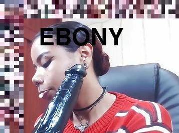 Piercing ebony bj and fingering