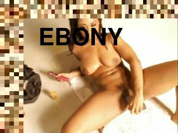 Horny ebony chick