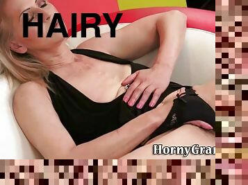 Hairy cunt granny jizzed