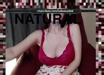 Big tits natural cute camgirl solo