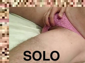 Jerk off in panties and dildo in the ass