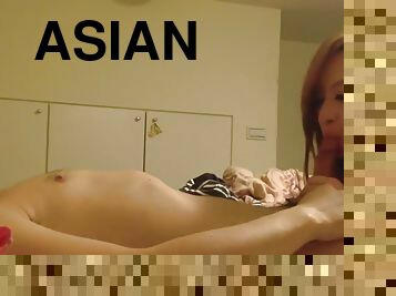 Asian girlfriend fucked and creampied