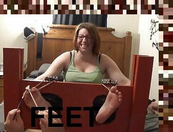 Aela feet tickled in stockings
