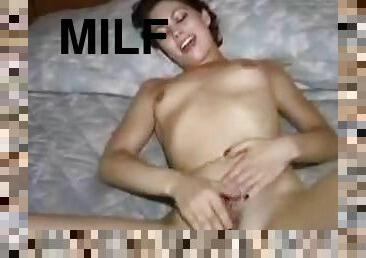 Happy milf hotel room masturbation