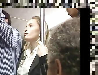 Blonde groped to orgasm on bus