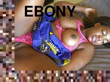 Bright ebony girl dances to get casting and big white cock