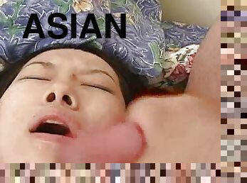 Sexy Asian slut gets a massive facial cumshot - classic slut video