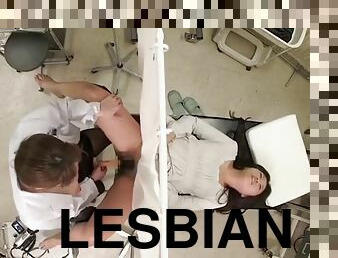 payudara-besar, lesbian-lesbian, jepang, kamera, pengintipan, rumah-sakit