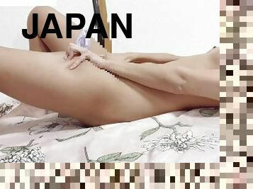 mastubasi, orgasme, amatir, jepang, permainan-jari, seorang-diri