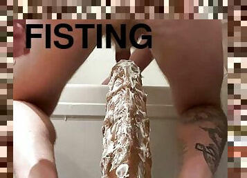 extrem, fisting, gigantisk, anal, leksak, gay, pov, dildo, fetisch, björn