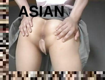 asia, sayang, remaja, jepang, upskirt-bagian-dalam-rok, lubang-anus