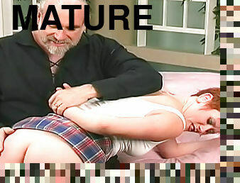 Spanking two ladies in BDSM video