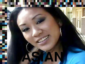 Horny brown eyed Asian girl POV hardcore