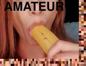 Slobbery Banana Deepthroat ASMR