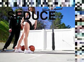 Abella danger seduces her coach while practicing basketball