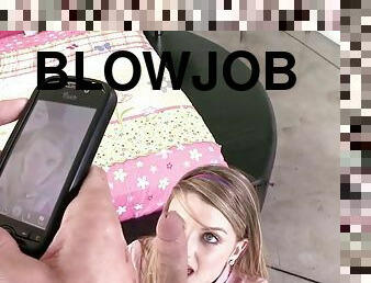 Staci silverstone recording on phone as she sucking big rod