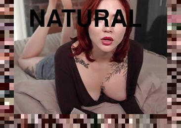 Redhead Eva Ray solo instructions - Stroke It Stepbro - Big natural tits