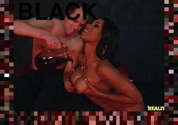 Chubby black hussy thrilling sex clip