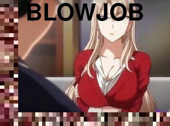 groß-titten, blasen, erotisch-mutti, rothaarige, anime, hentai