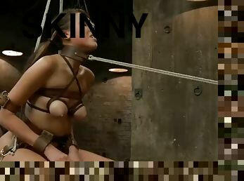 asiatique, maigre, lesbienne, bdsm, bondage, fessée