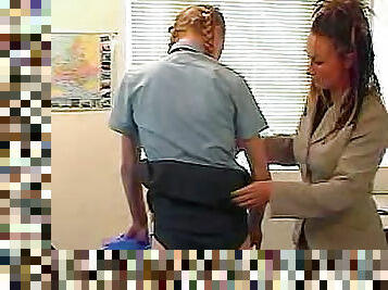 Schoolgirl spanked by her teacher