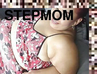 I love how my stepmom puts my whole cock in her mouth