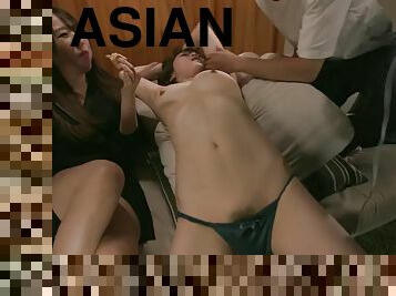 asiático, japonesa, gangue, penetração-de-braço, sexo-em-grupo