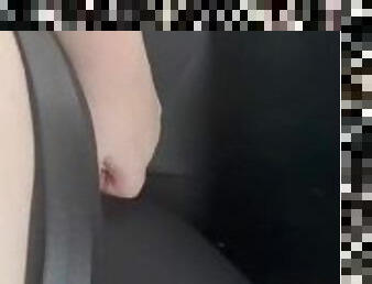 Sneakily masturbating  in Uber (no panties got me wet)