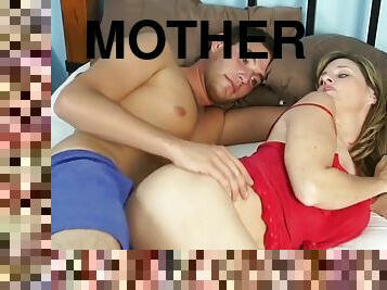 Mother lets her horny son fuck her