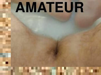 baignade, masturbation, amateur, énorme-bite, solo, bite