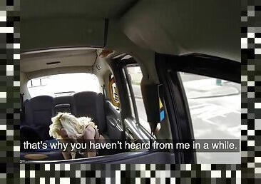 Barbie sins gagging on the cab driver's cock