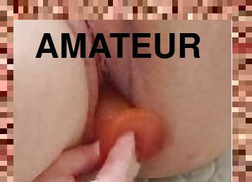 masturbaatio, orgasmi, pillu-pussy, amatööri, lelu, mälli, dildo, täydellinen, soolo