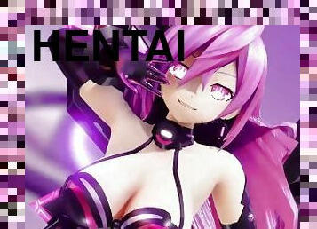 Hyperdimension Neptunia Iris Heart Hentai Undress Dancing Plutia Killer Lady MMD 3D Big Boobs