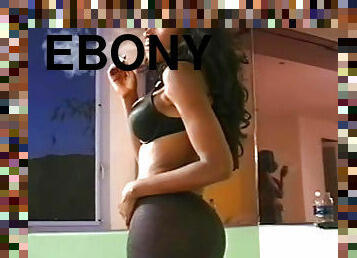 Horny ebony in sexy lingerie