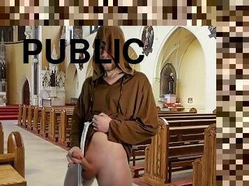 The monk must make one cumshot with scream in church