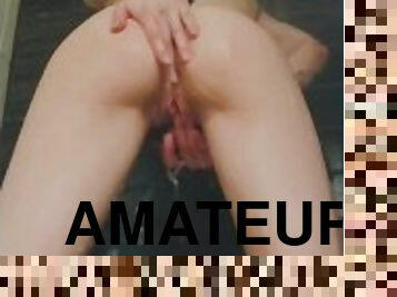 baignade, masturbation, amateur, anal, ados, maison, doigtage, petite, douche, solo