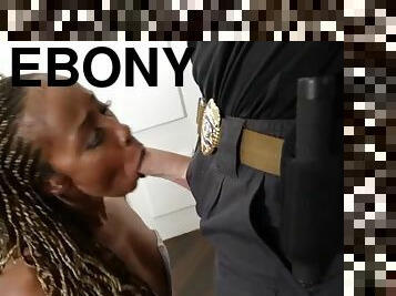 Ebony misty stone gets punish fucked by white officer