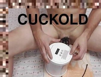 Inserting a tube into the penis for an hour and locking it in a cage for an hour