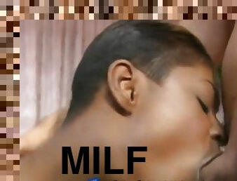 Stunning milf babe and her ebony girlfriend gets banged hard